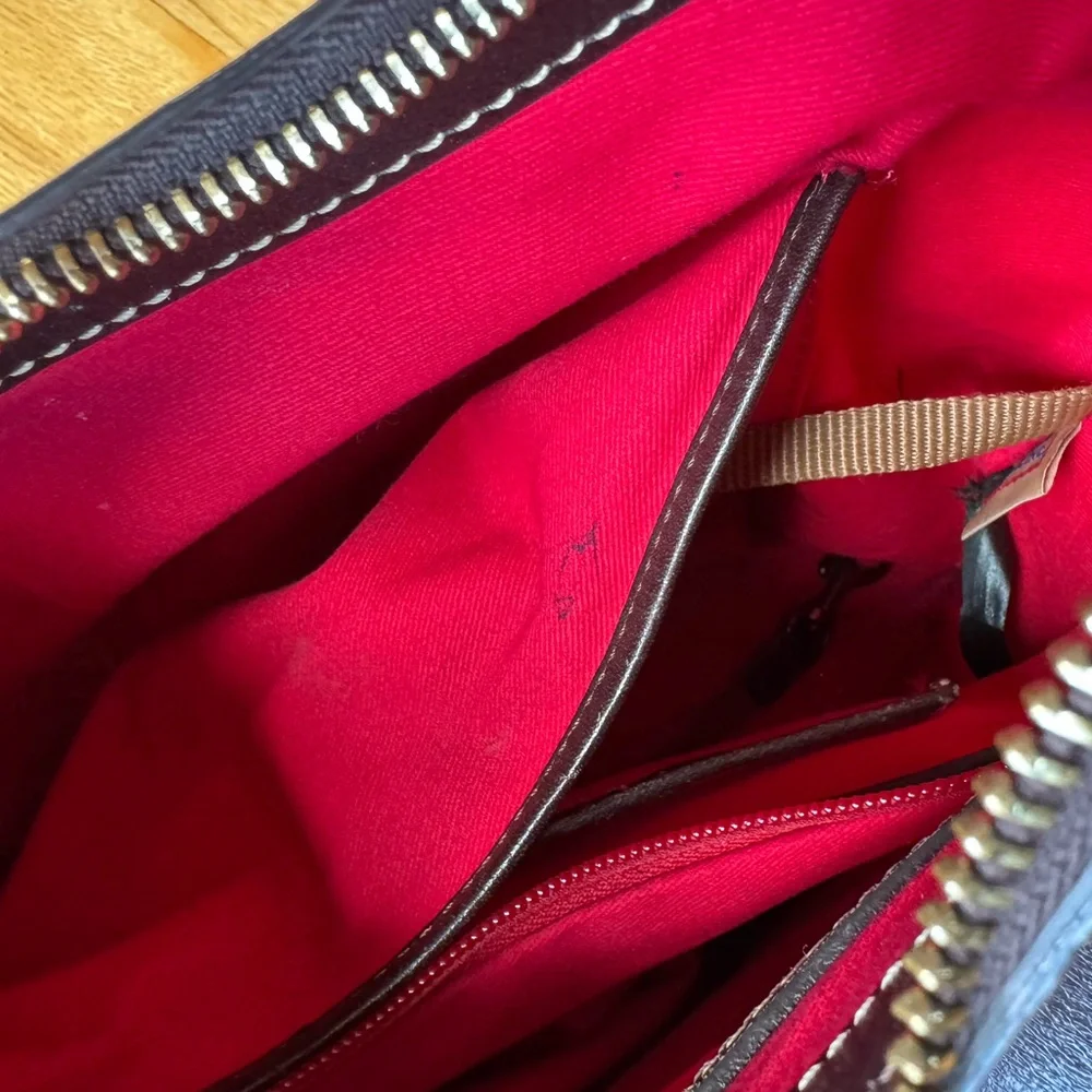 Dooney & Bourke Tan Croc-Embossed Hobo Bag